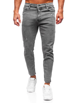 Bolf Herren Jeanshose skinny fit Schwarzgrau 5909