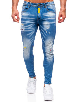 Bolf Herren Jeanshose slim fit Dunkelblau  BC1025