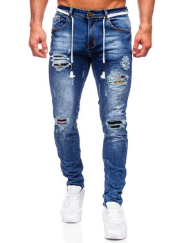 Bolf Herren Jeanshose slim fit Dunkelblau  E7789