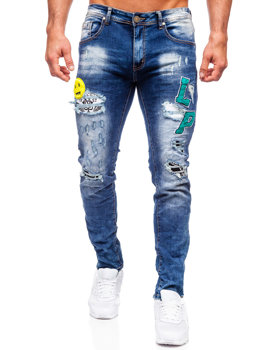 Bolf Herren Jeanshose slim fit Dunkelblau E7860