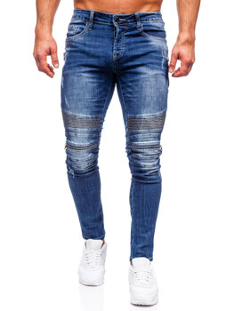 Bolf Herren Jeanshose slim fit Dunkelblau  MP007BS