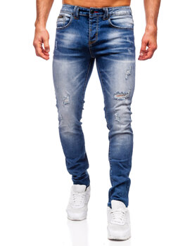 Bolf Herren Jeanshose slim fit Dunkelblau  MP0134BS