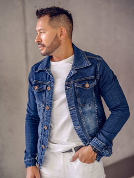 Bolf Herren Jeansjacke Blau 200A