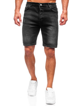 Bolf Herren Jeansshorts Schwarz  0490