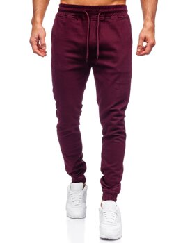 Bolf Herren Jogger Pants Weinrot 707