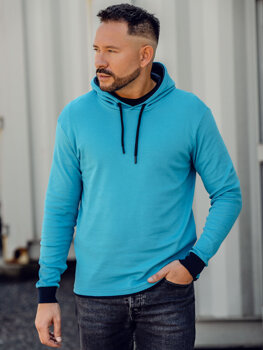 Bolf Herren Kapuzenpullover Türkis 145380