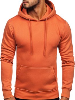 Bolf Herren Kapuzenpullover mit Kängurutasche Lachsrot  2009