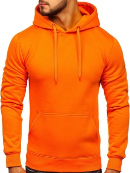 Bolf Herren Kapuzenpullover mit Kängurutasche Orange  2009