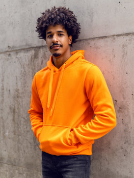 Bolf Herren Kapuzenpullover mit Kängurutasche Orange 2009A