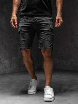 Bolf Herren Kurze Hose Cargoshorts Schwarzgrau  MP0188GSA1