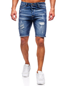 Bolf Herren Kurze Hose Jeanshose Jeansshorts Dunkalblau 0368