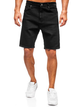 Bolf Herren Kurze Hose Jeanshose Jeansshorts Schwarz  0622