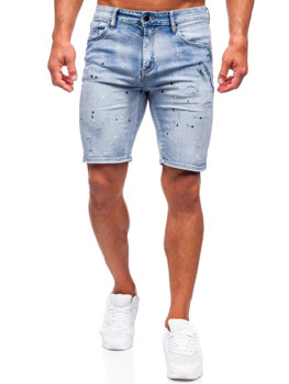 Bolf Herren Kurze Hose Jeansshorts Azurblau  MP0262BC