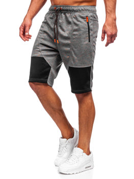 Bolf Herren Kurze Hose Sporthose Shorts Dunkelgrau  Q3859