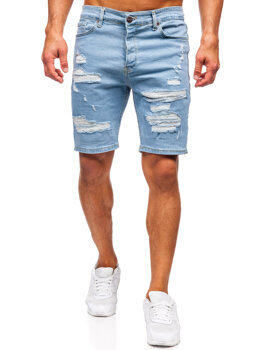 Bolf Herren Kurze Jeanshose Shorts Blau  0760