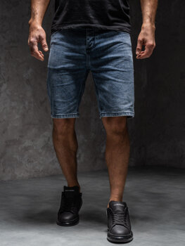 Bolf Herren Kurze Jeanshose Shorts Dunkalblau MP0274BCA1