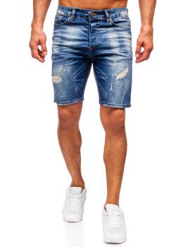 Bolf Herren Kurze Jeanshose Shorts Dunkelblau męskie  0582