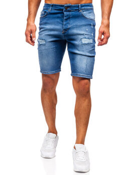 Bolf Herren Kurze Jeanshose Shorts Dunkelblau męskie  0727