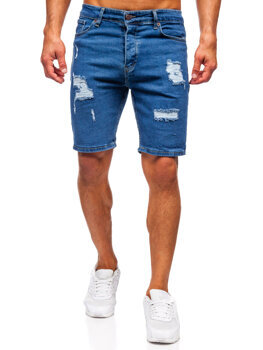 Bolf Herren Kurze Jeanshose Shorts Dunkelblau męskie  0762