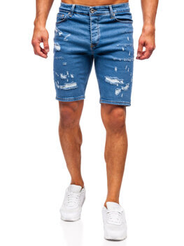 Bolf Herren Kurze Jeanshose Shorts Dunkelblau męskie  0792