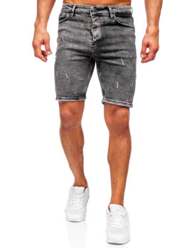 Bolf Herren Kurze Jeanshose Shorts Schwarz  0668