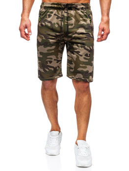 Bolf Herren Kurze Sporthose Camo Grün  JX873