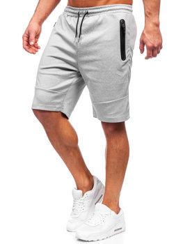 Bolf Herren Kurze Sporthose Grau  8K929