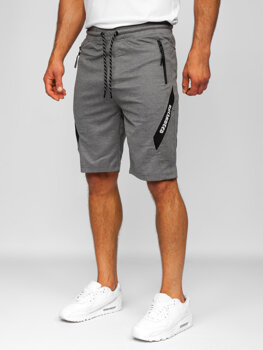 Bolf Herren Kurze Sporthose Shorts Grau-Schwarz  Q3875