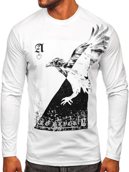 Bolf Herren Longsleeve mit Motiv Weiß  146741