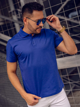 Bolf Herren Poloshirt Kobaltblau  8T80A