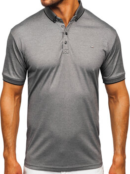 Bolf Herren Poloshirt Schwarzgrau  2006