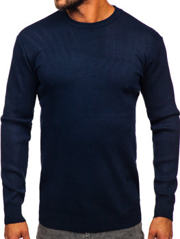 Bolf Herren Pullover Basic Dunkalblau S8506