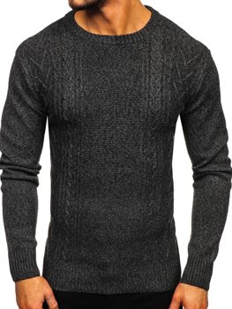 Bolf Herren Pullover Schwarzgrau H1937