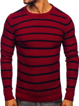 Bolf Herren Pullover Weinrot  4356