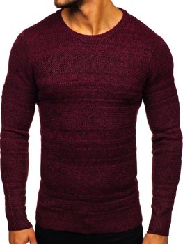 Bolf Herren Pullover Weinrot  H1926