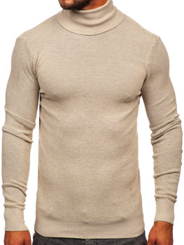 Bolf Herren Rollkragenpullover Beige  W2-20125