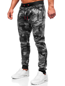 Bolf Herren Sporthose Camo-Schwarzgrau KZ15