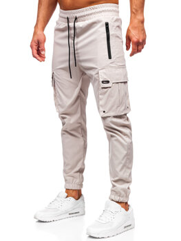 Bolf Herren Sporthose Cargohose Joggers Beige  HSS298