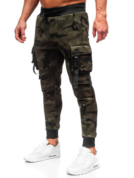 Bolf Herren Sporthose Joggers Cargohose Camo Grün  HSS125