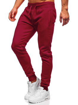 Bolf Herren Sporthose Joggers Weinrot  XW01-A