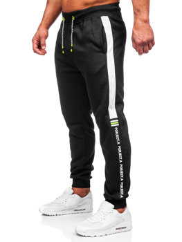 Bolf Herren Sporthose mit Motiv Schwarz-Grün  AM125