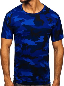 Bolf Herren T-Shirt Camo Dunkelbalu  S807