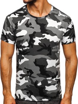 Bolf Herren T-Shirt Camo Grau  S807