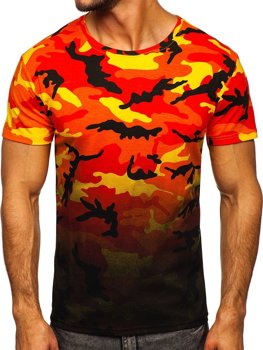 Bolf Herren T-Shirt mit Motiv Camo Orange  S808