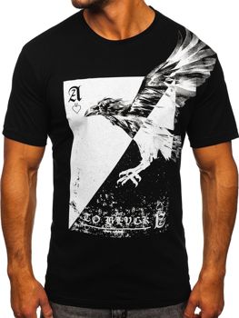 Bolf Herren T-Shirt mit Motiv Schwarz  142171