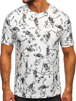 Bolf Herren T-Shirt mit Motiv Weiß 14916