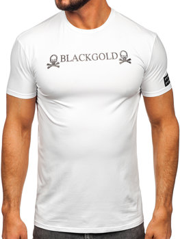 Bolf Herren T-Shirt mit Motiv Weiß  MT3050