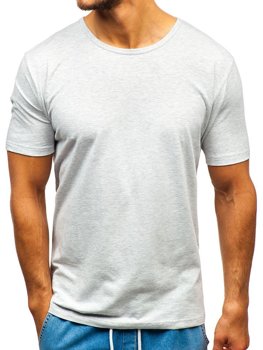 Bolf Herren T-Shirt ohne Motiv Grau  T1281