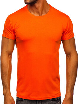 Bolf Herren T-Shirt ohne Motiv Orange  2005-32