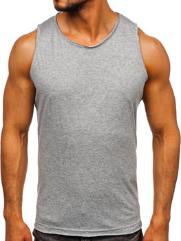 Bolf Herren Tank Top Unterhemd ohne Motiv  Grau 1205